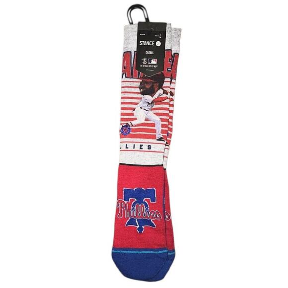 NWT Stance Bryce Harper Big Head Crew Socks Men's Large Phillies MLB - Picture 1 of 5